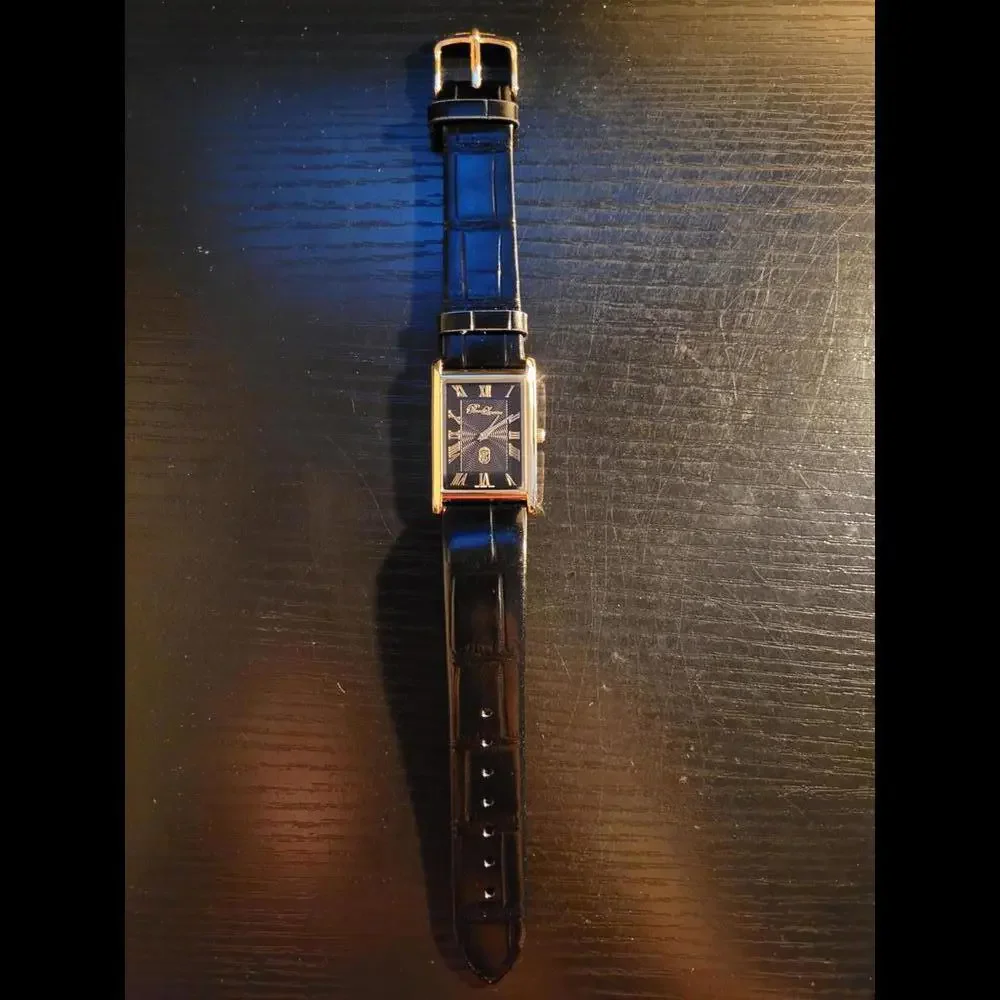 NEW Pierre Lucerne SQ Tank Quartz Men's Watch GORGEOUS‎